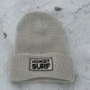 Beige Howzit Surf beanie hat.